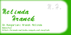 melinda hranek business card